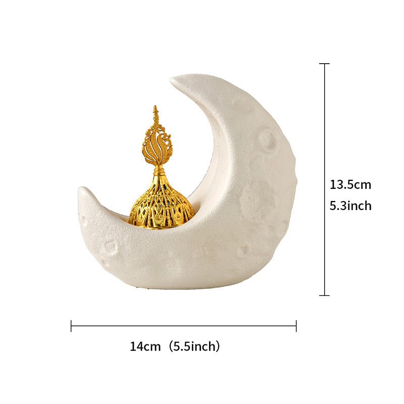 Crescent Ceramic Desktop Incense Burner (MAC400) - Mariam's Collection