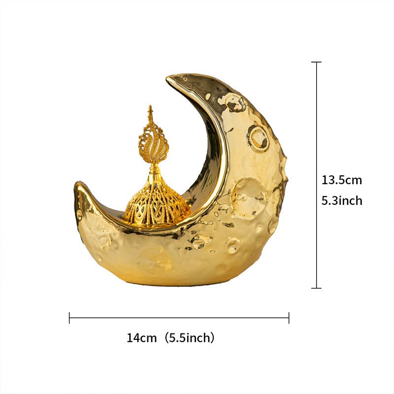 Crescent Ceramic Desktop Incense Burner (MAC400) - Mariam's Collection