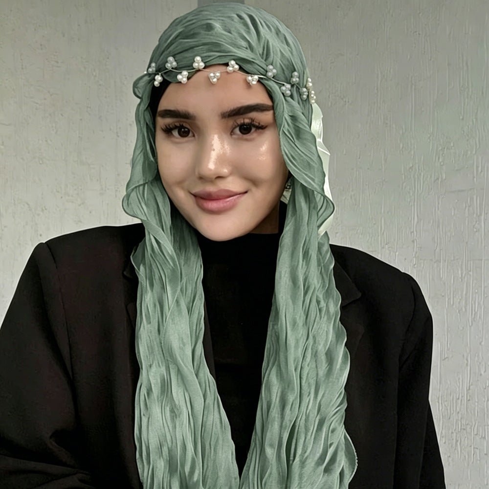 Crinkle Shimmer Hijab(MH228) - Mariam's Collection