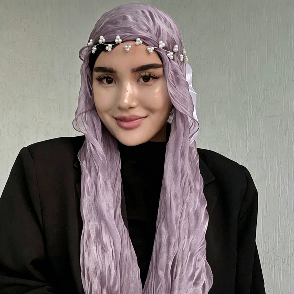 Crinkle Shimmer Hijab(MH228) - Mariam's Collection