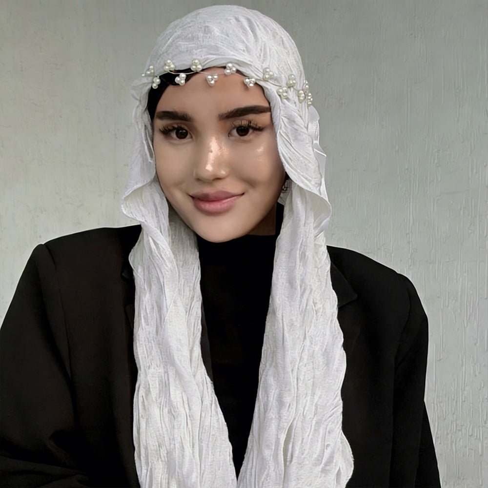 Crinkle Shimmer Hijab(MH228) - Mariam's Collection