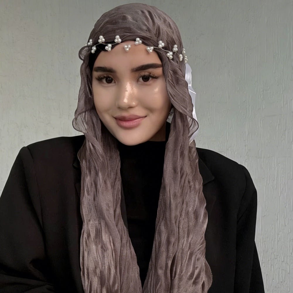 Crinkle Shimmer Hijab(MH228) - Mariam's Collection