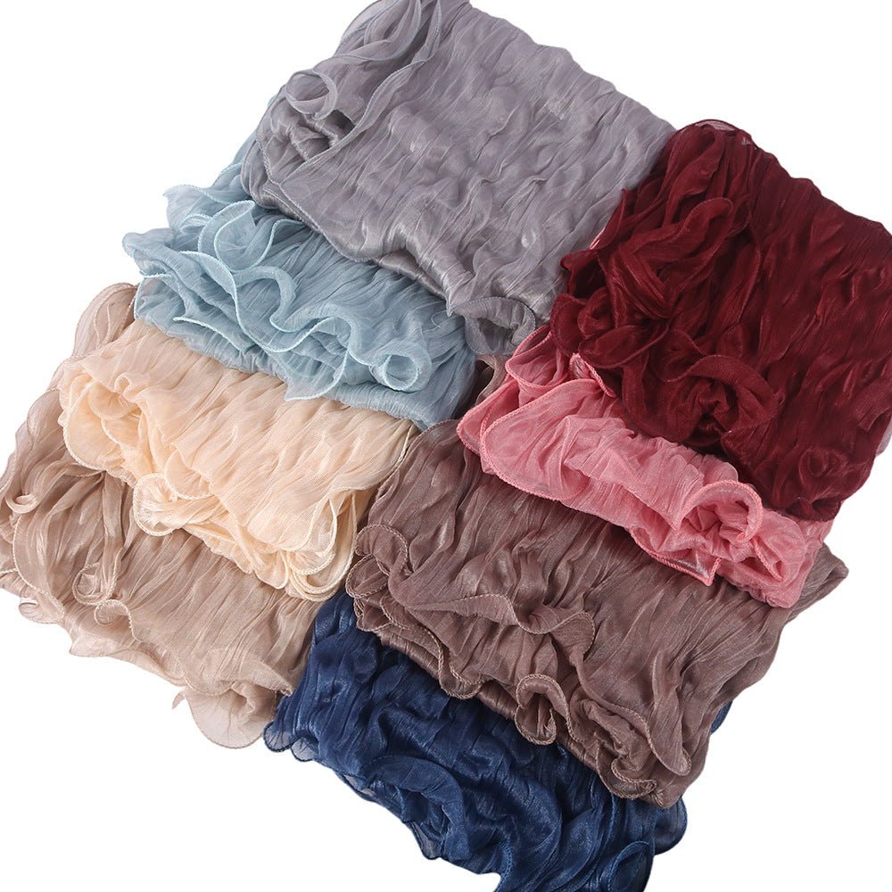 Crinkle Shimmer Hijab(MH228) - Mariam's Collection