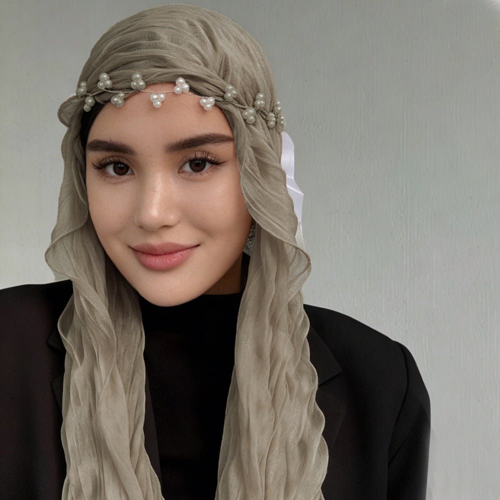 Crinkle Shimmer Hijab(MH228) - Mariam's Collection