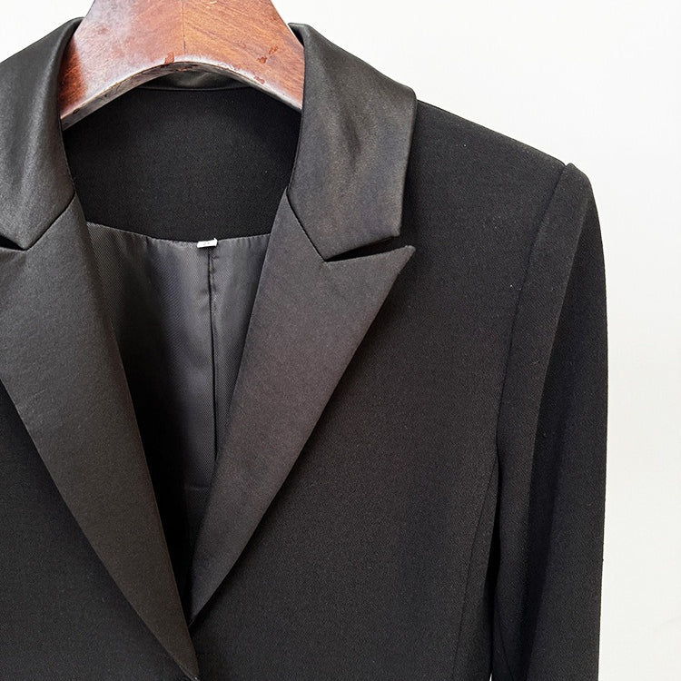 Crystal Embellished Blazer Evening Gown(MS300) - Mariam's Collection