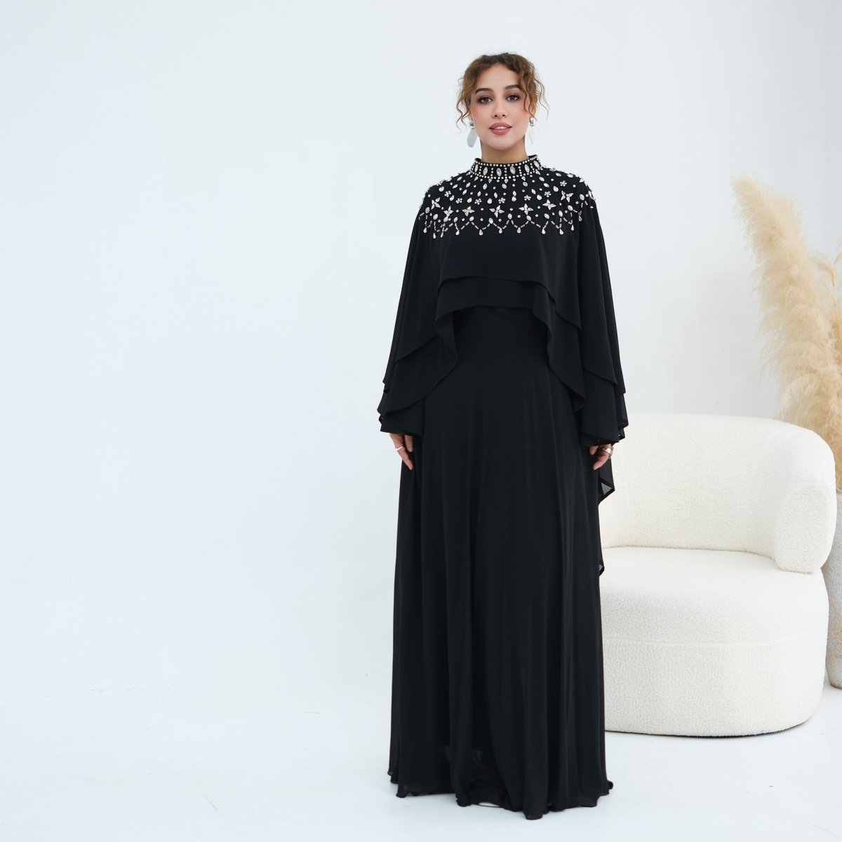 Semi-sheer chiffon fabric drape captured in natural light