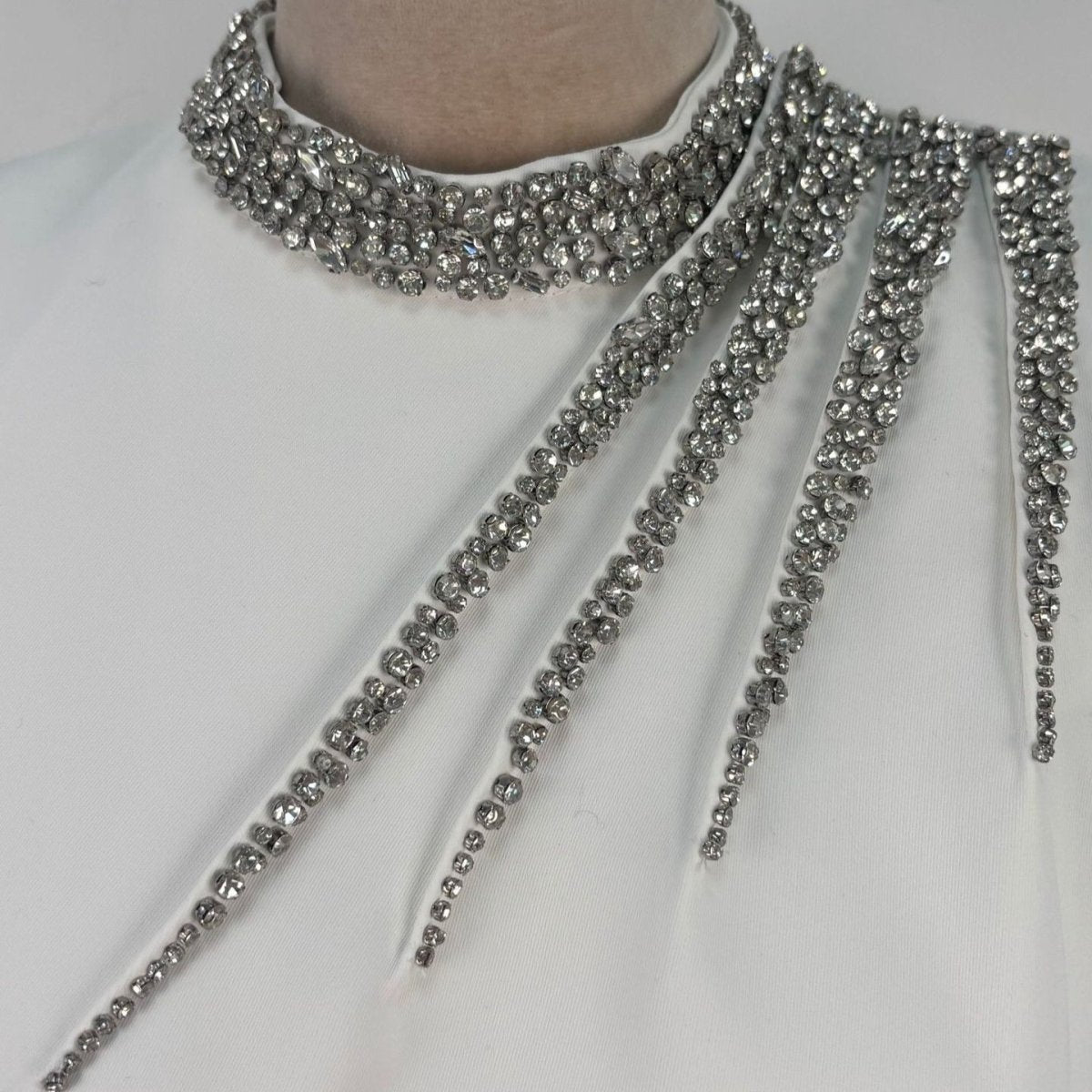 Crystal Embellished Evening Gown(MS313) - Mariam's Collection