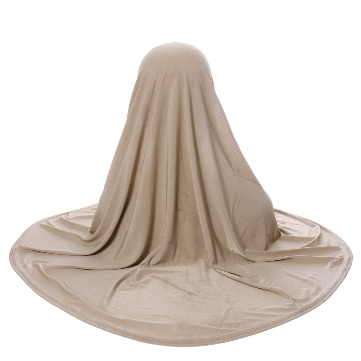 Crystal Linen Round Edge Khimar Hijab(MK028) - Mariam's Collection