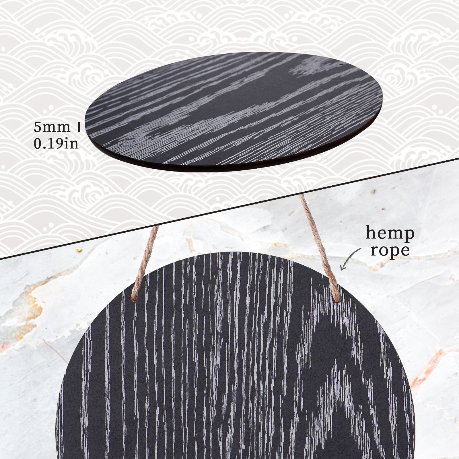 Arabic Calligraphy Art Decor Islamic Wooden Round Wall Hanging (MAC408)