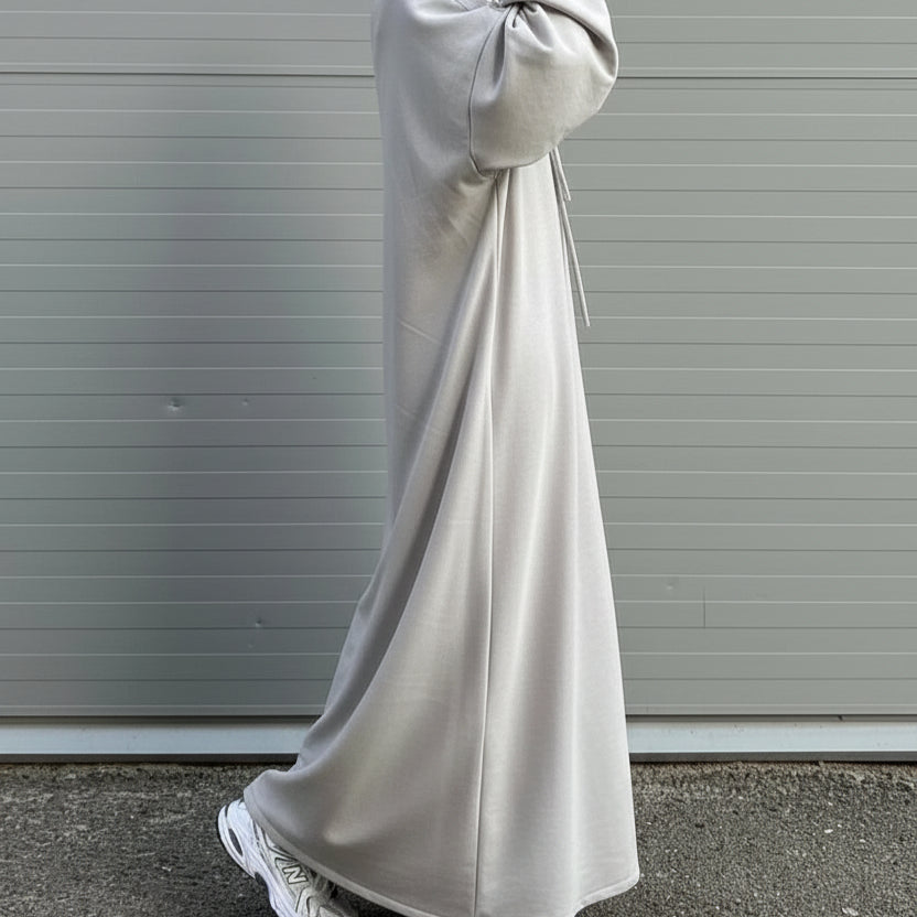 Hooded Sweatshirt Abaya | Hoodie Abaya With Pockets (MA125)