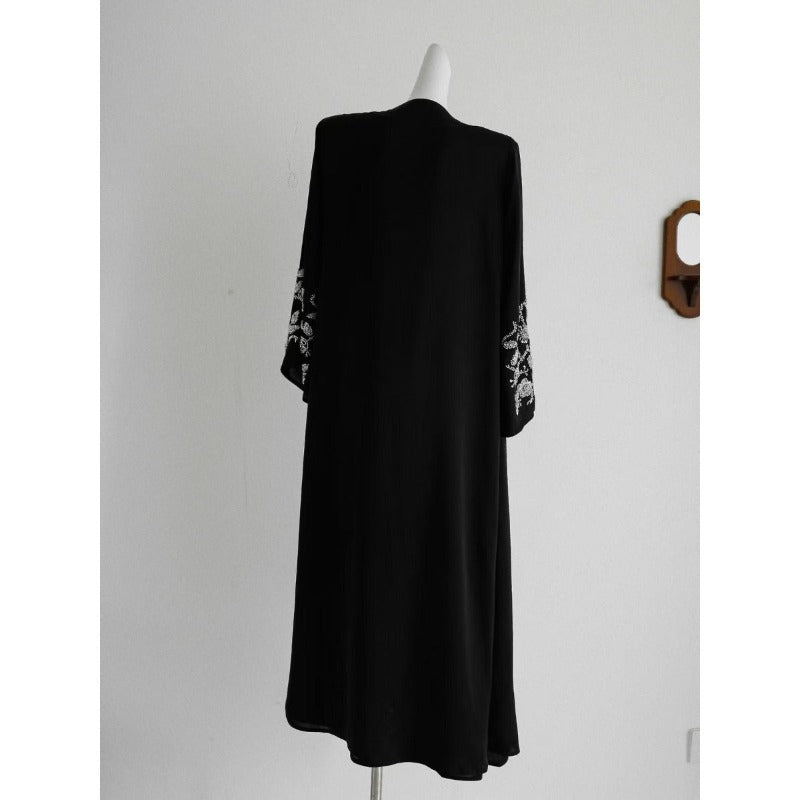 Diamond Elegance Abaya | Luxury Muslim Black Banquet Dress Evening Wear (MOA184) - Mariam's Collection