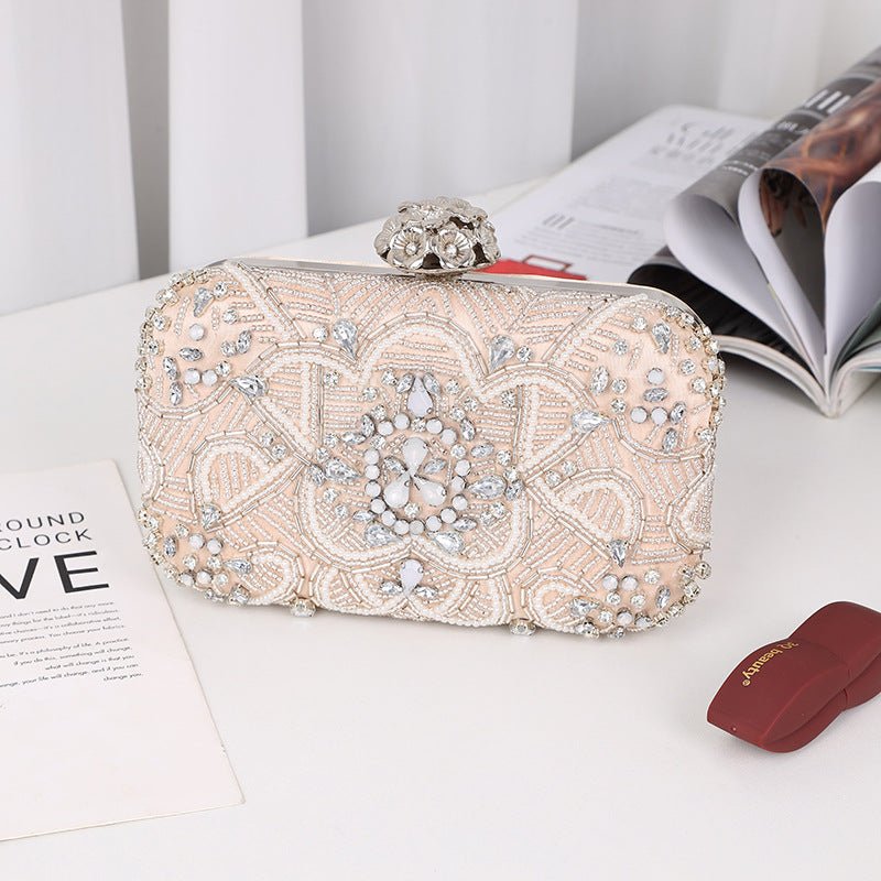 Diamond Embellished Beaded Evening Clutch Bag (MAC302) - Mariam's Collection