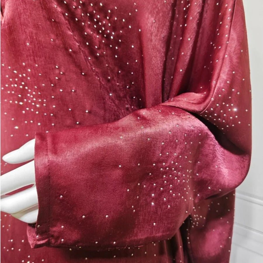 Diamond Embellished Starry Night Abaya | Luxurious Sparkly Maxi Dress (MA287) - Mariam's Collection