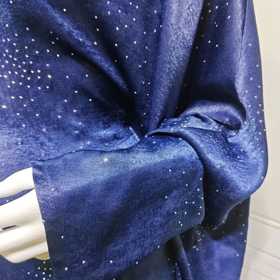 Diamond Embellished Starry Night Abaya | Luxurious Sparkly Maxi Dress (MA287) - Mariam's Collection