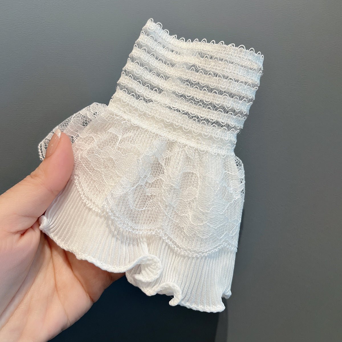 Double Layer Lace Ruffle Cuff Sleeves(MAC421) - Mariam's Collection