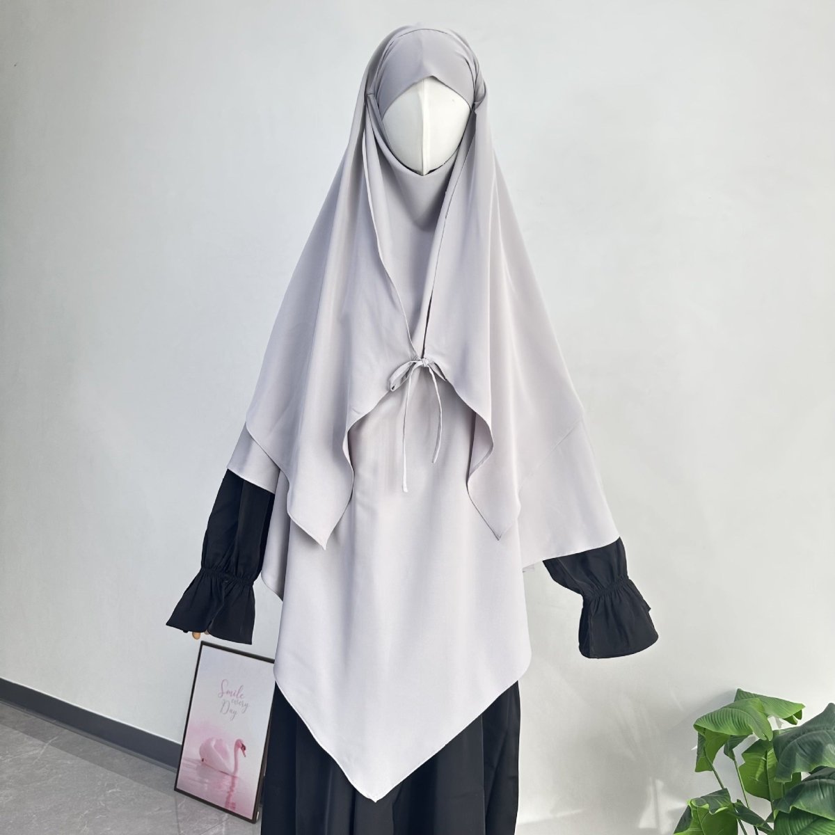 Double Layer Tie - Front Khimar(MK033) - Mariam's Collection