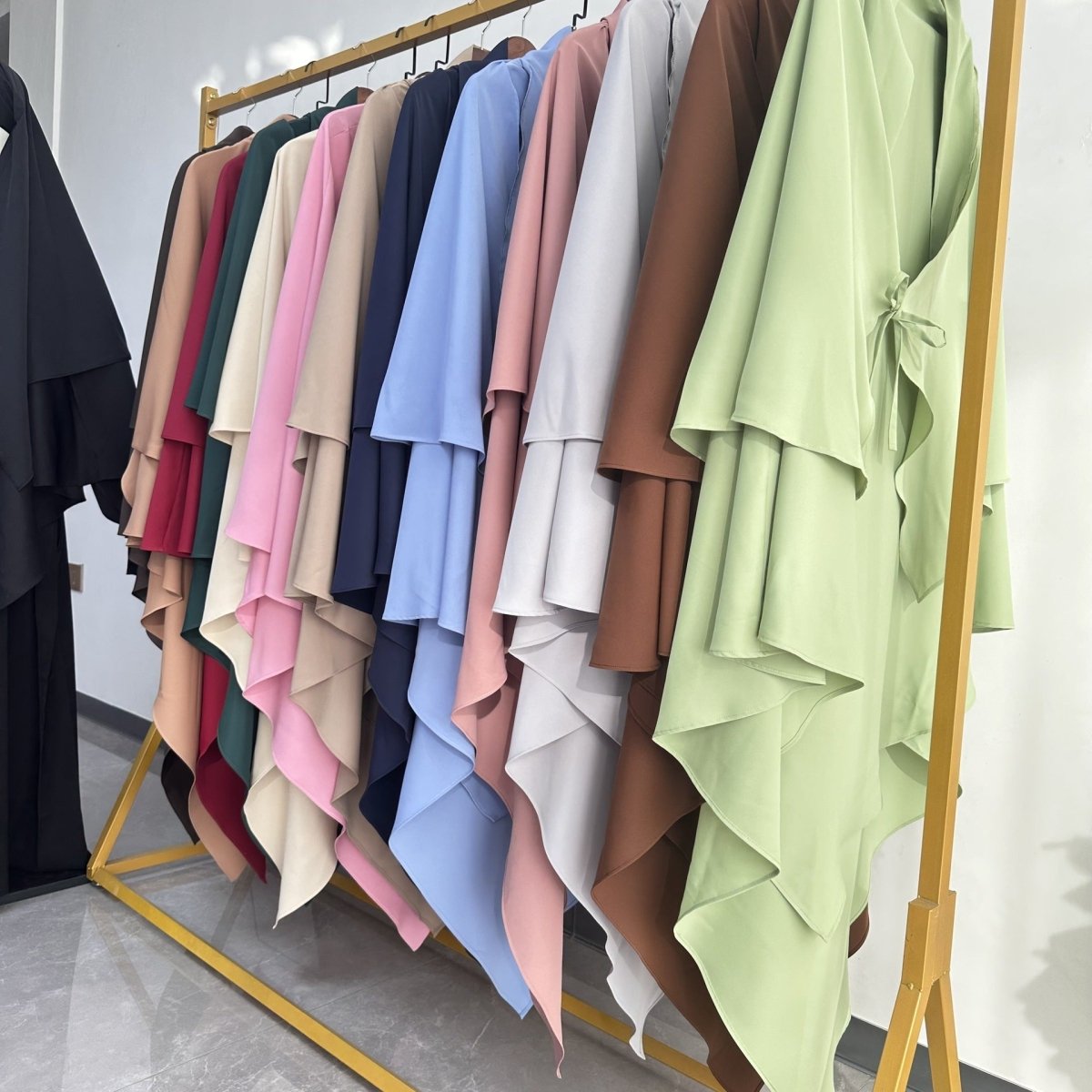 Double Layer Tie - Front Khimar(MK033) - Mariam's Collection