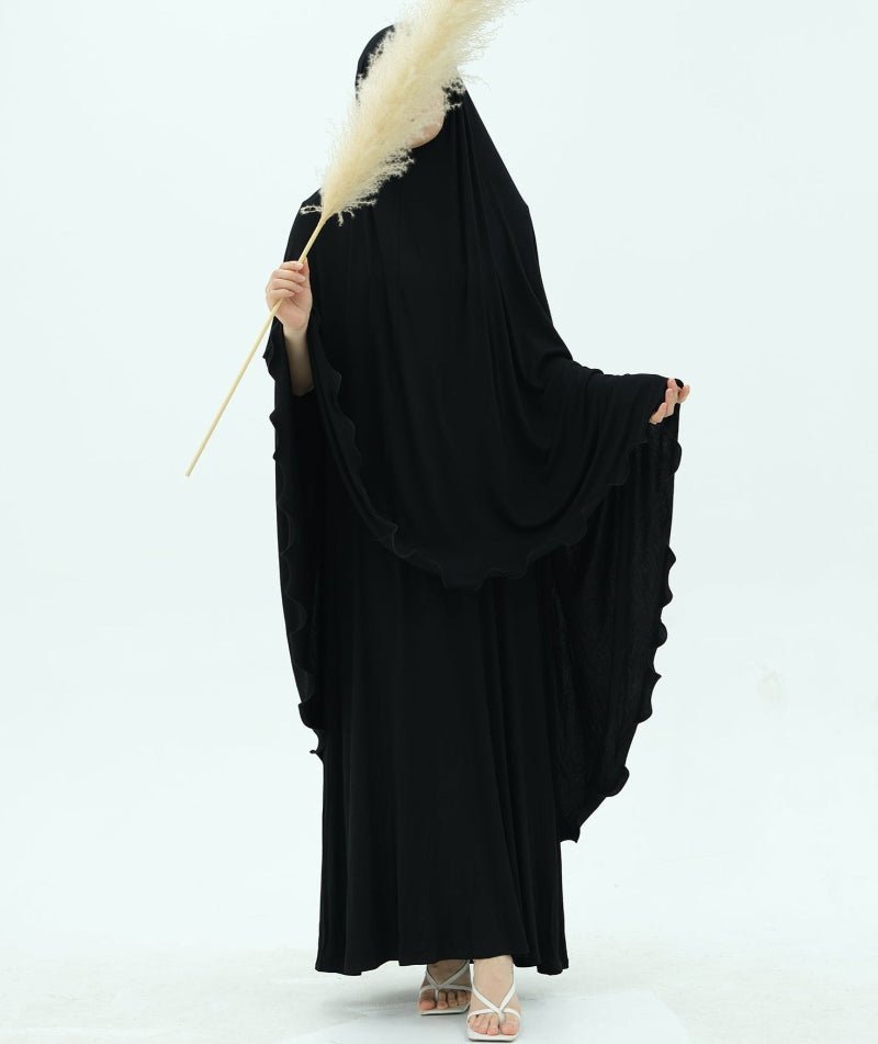 Earthy Tone Modest Abaya Set Simple Solid Color Long Dress & Matching Headscarf Hijab Jilbab. (MJ020) - Mariam's Collection