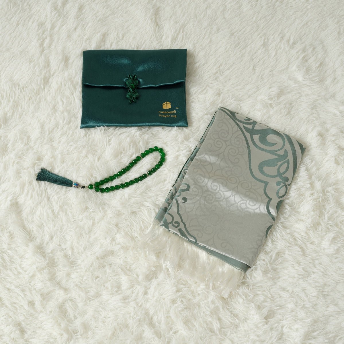 Eco - Friendly elegant Prayer Mat & Tasbeeh sets(MR066) - Mariam's Collection