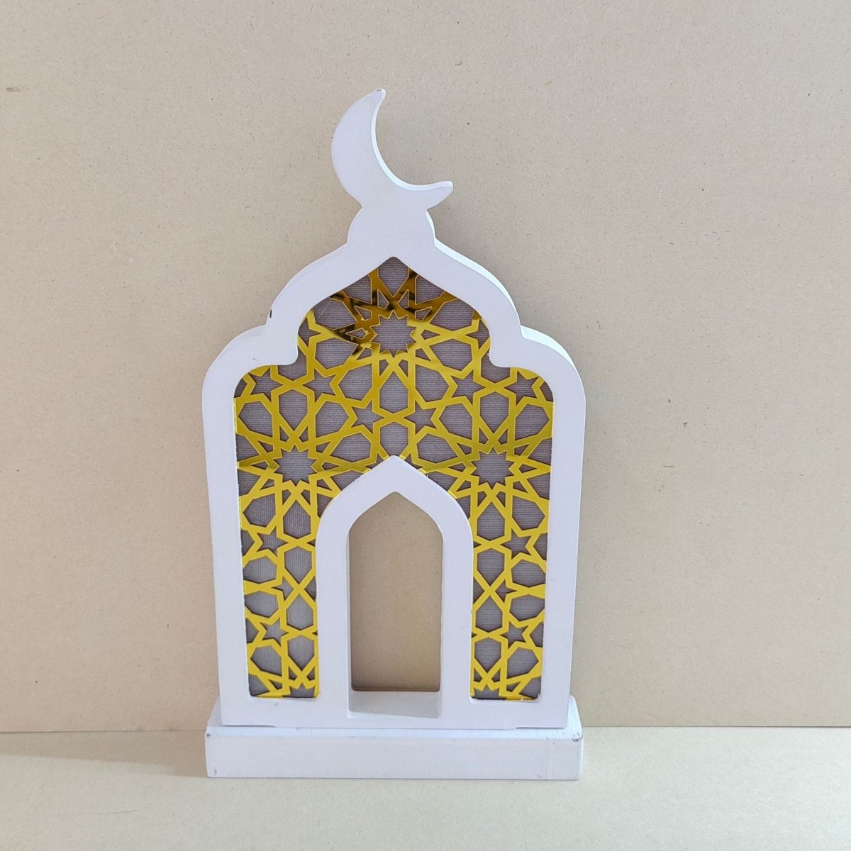 Eid Wooden LED Decorative Desktop Ornaments (MAC395) - Mariam's Collection