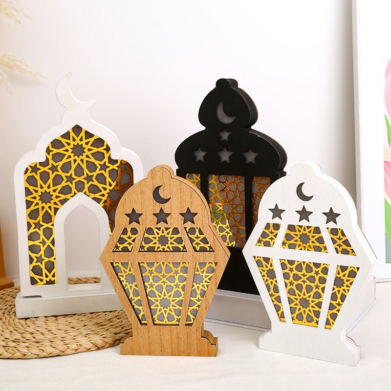 Eid Wooden LED Decorative Desktop Ornaments (MAC395) - Mariam's Collection