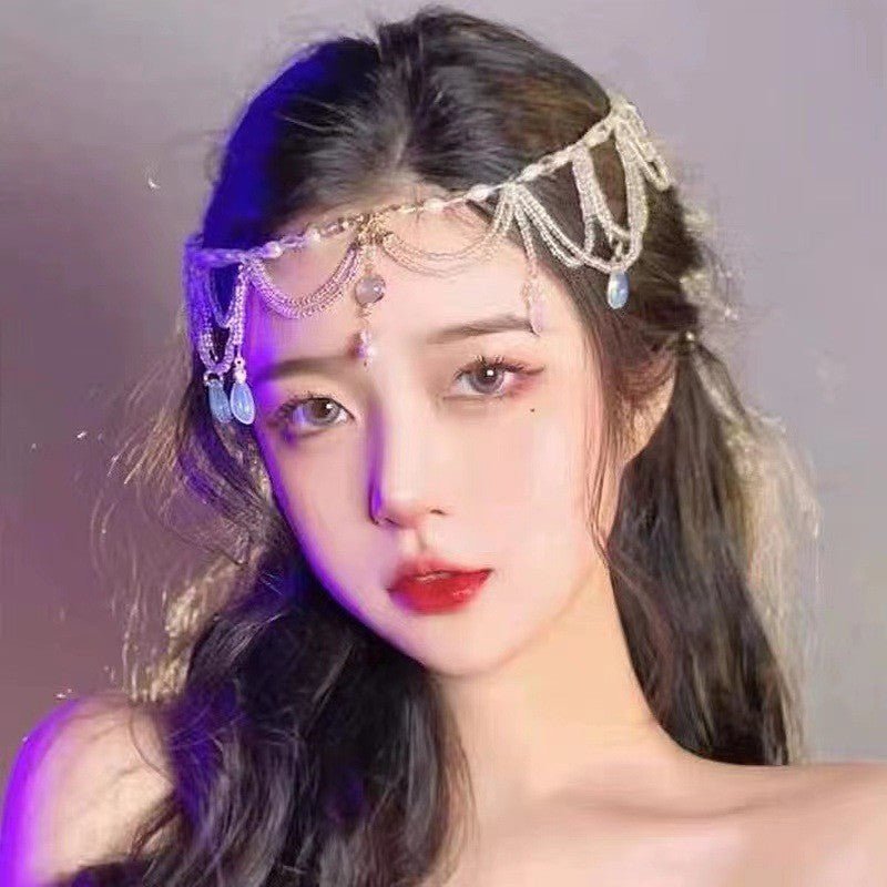 Elegance Crystal Teardrop Hair Jewelry Forehead Accent (MAC335) - Mariam's Collection