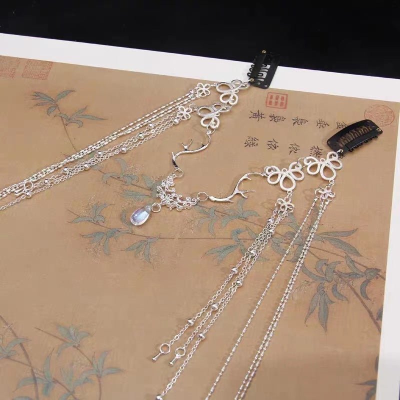 Elegance Crystal Teardrop Hair Jewelry Forehead Accent (MAC335) - Mariam's Collection