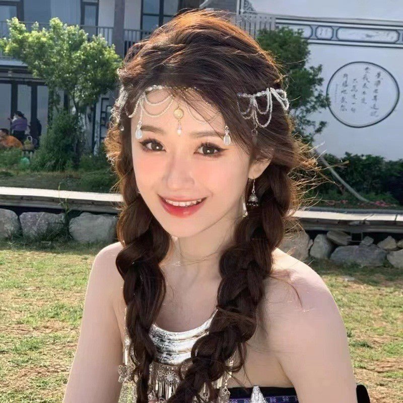 Elegance Crystal Teardrop Hair Jewelry Forehead Accent (MAC335) - Mariam's Collection