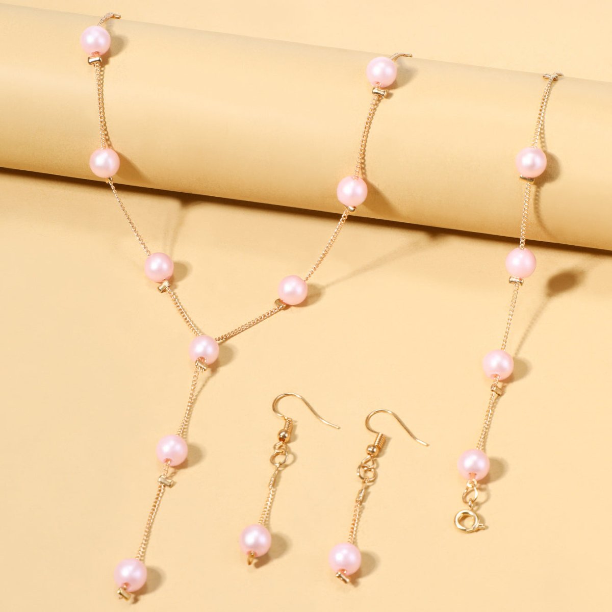 Elegance Pearl Earrings & Necklace Ensemble (MAC313) - Mariam's Collection