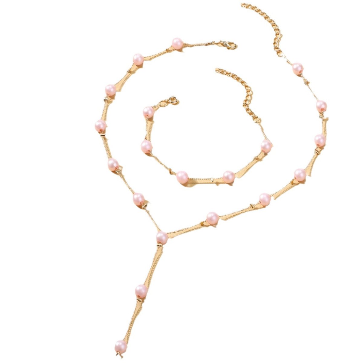 Elegance Pearl Earrings & Necklace Ensemble (MAC313) - Mariam's Collection