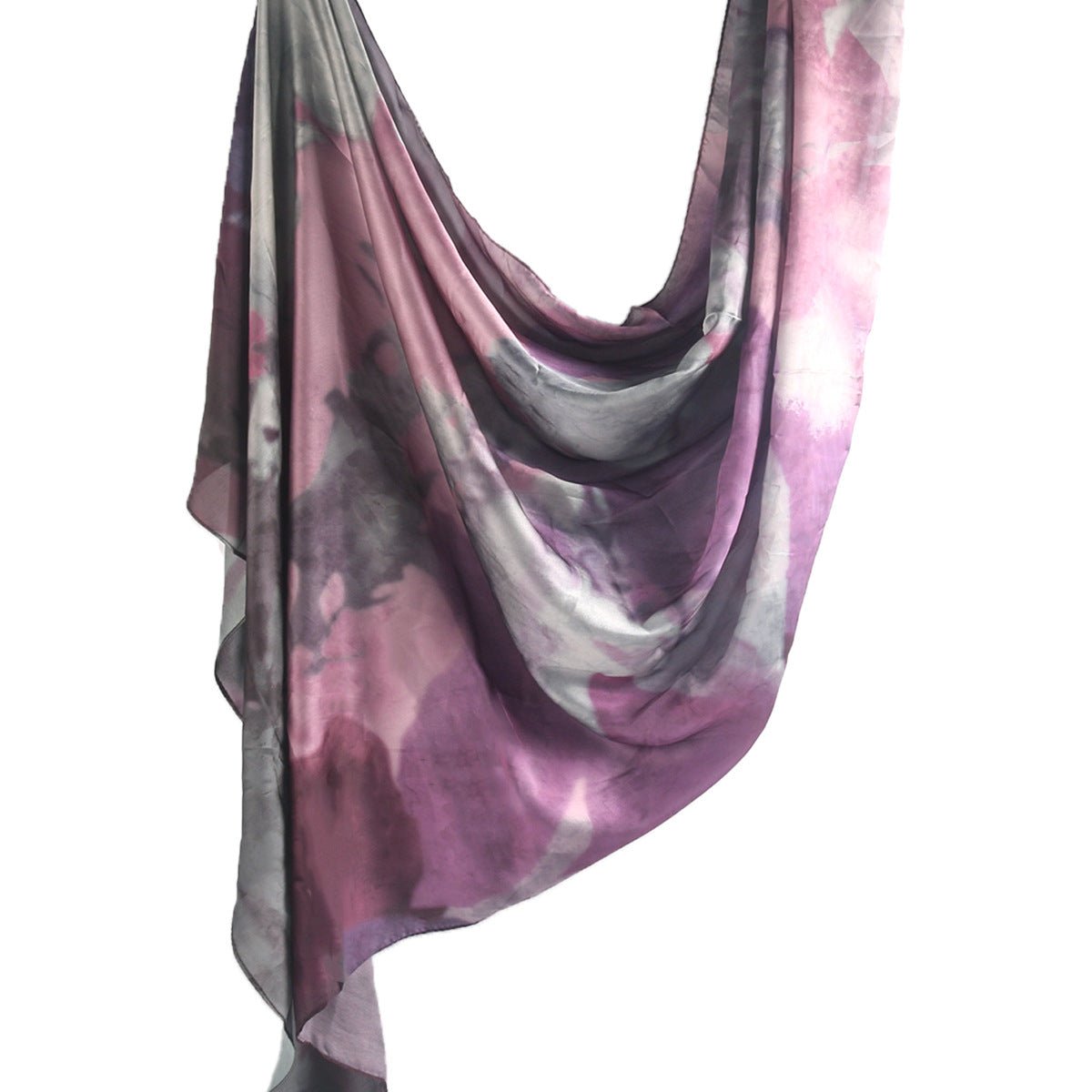 Elegance Satin Marble Print Hijab (MH172) - Mariam's Collection