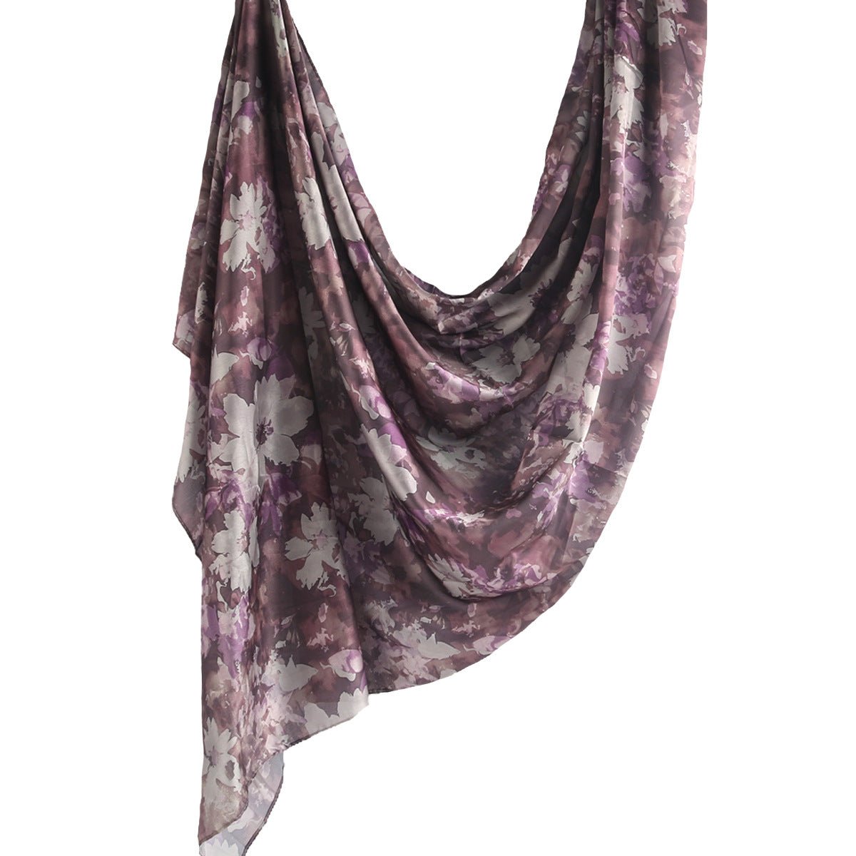 Elegance Satin Marble Print Hijab (MH172) - Mariam's Collection