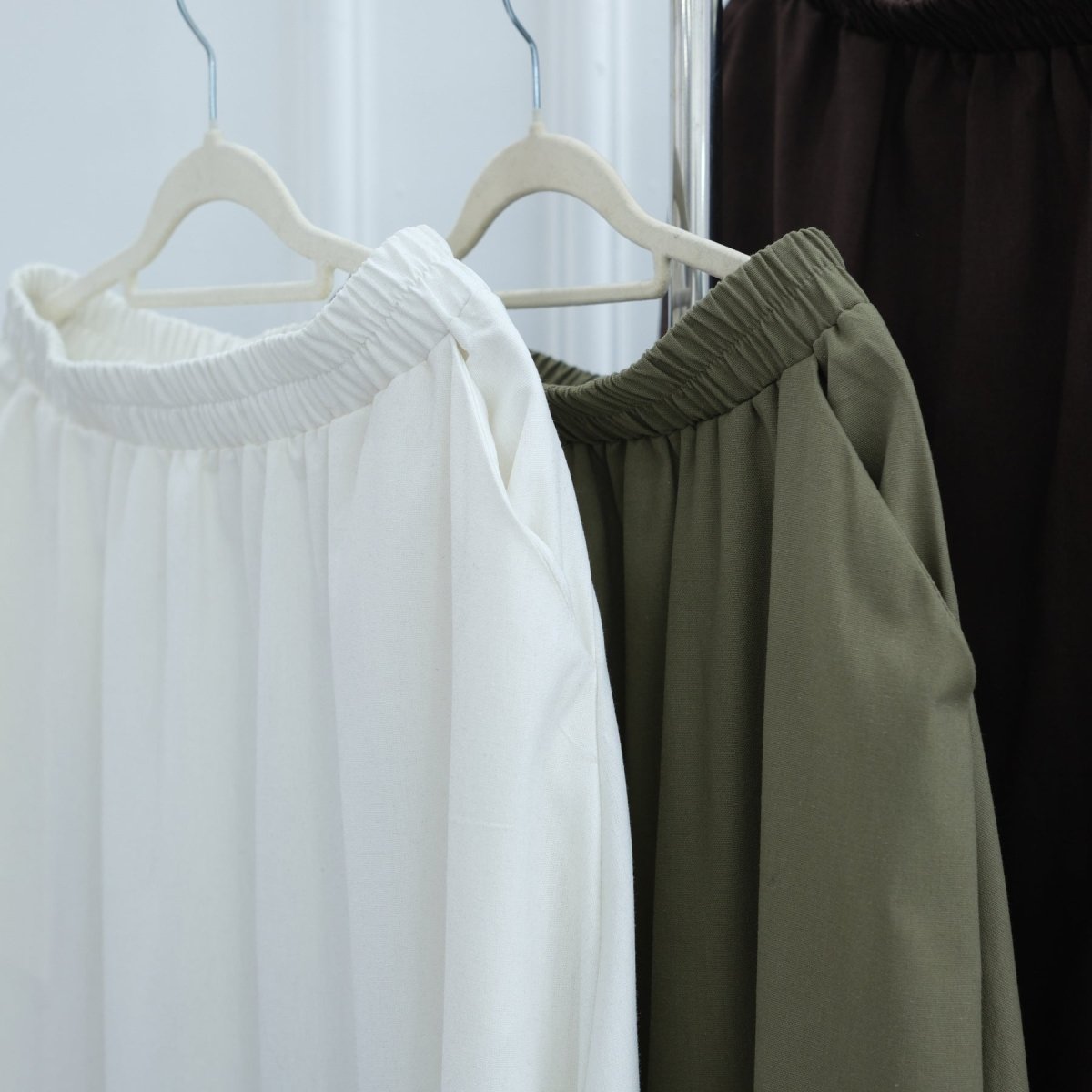 Elegant Asymmetric Top & Maxi Skirt Set | Cotton Linen Two - Piece Outfit(MS184) - Mariam's Collection