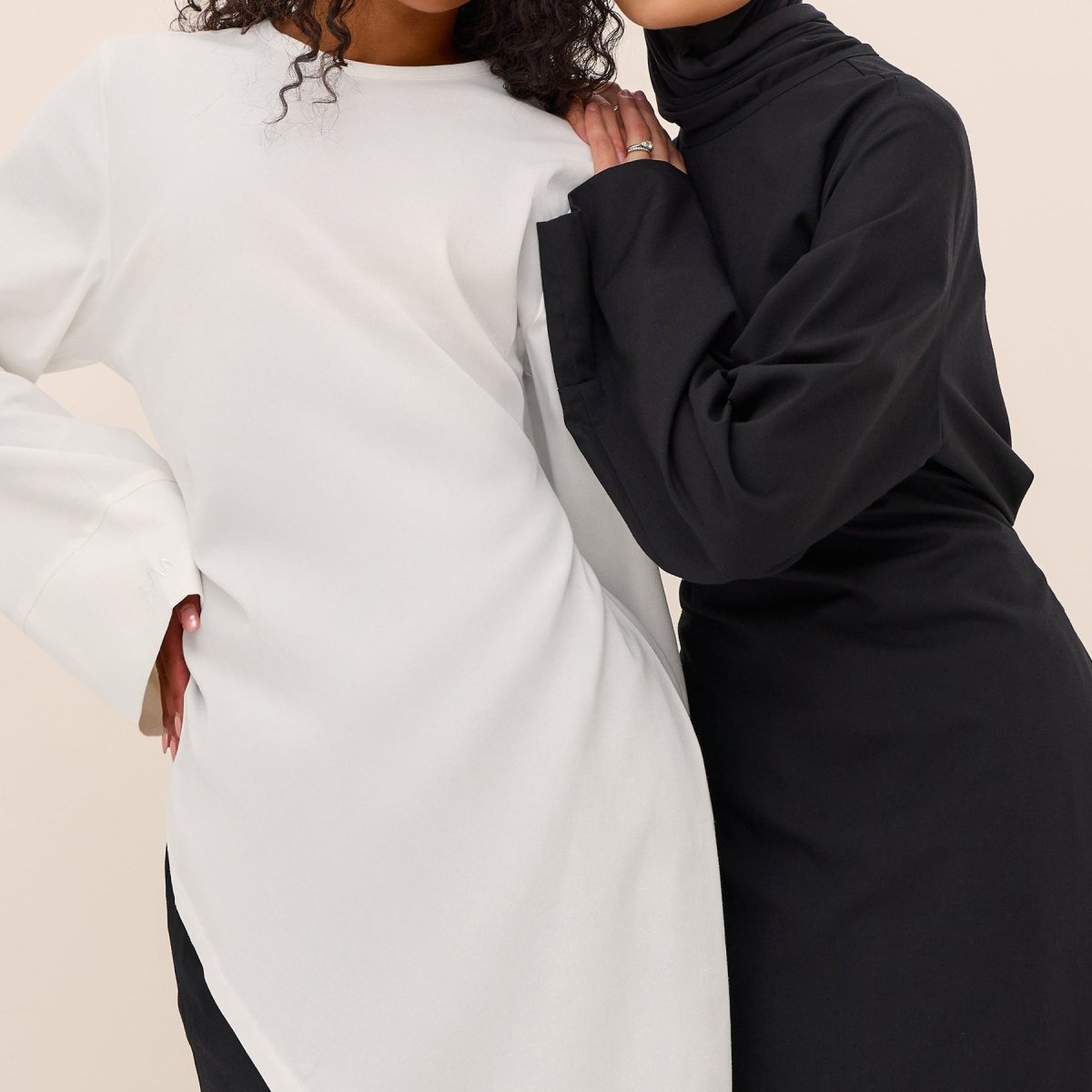 Elegant Asymmetric Top & Maxi Skirt Set | Cotton Linen Two - Piece Outfit(MS184) - Mariam's Collection