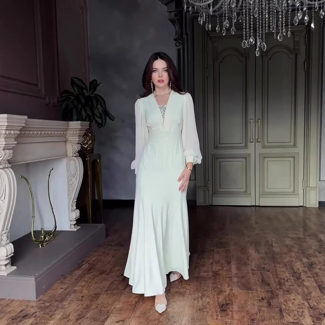 Elegant Empire Waist Formal Dress(MS340) - Mariam's Collection