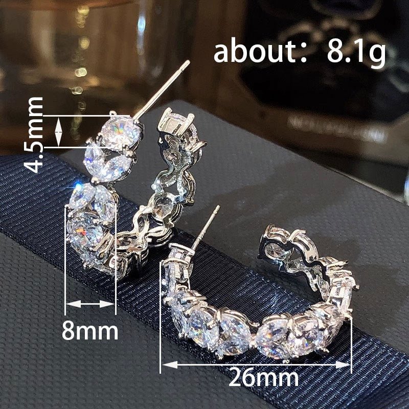 Elegant Floral Circle Stud Earrings(MAC442) - Mariam's Collection