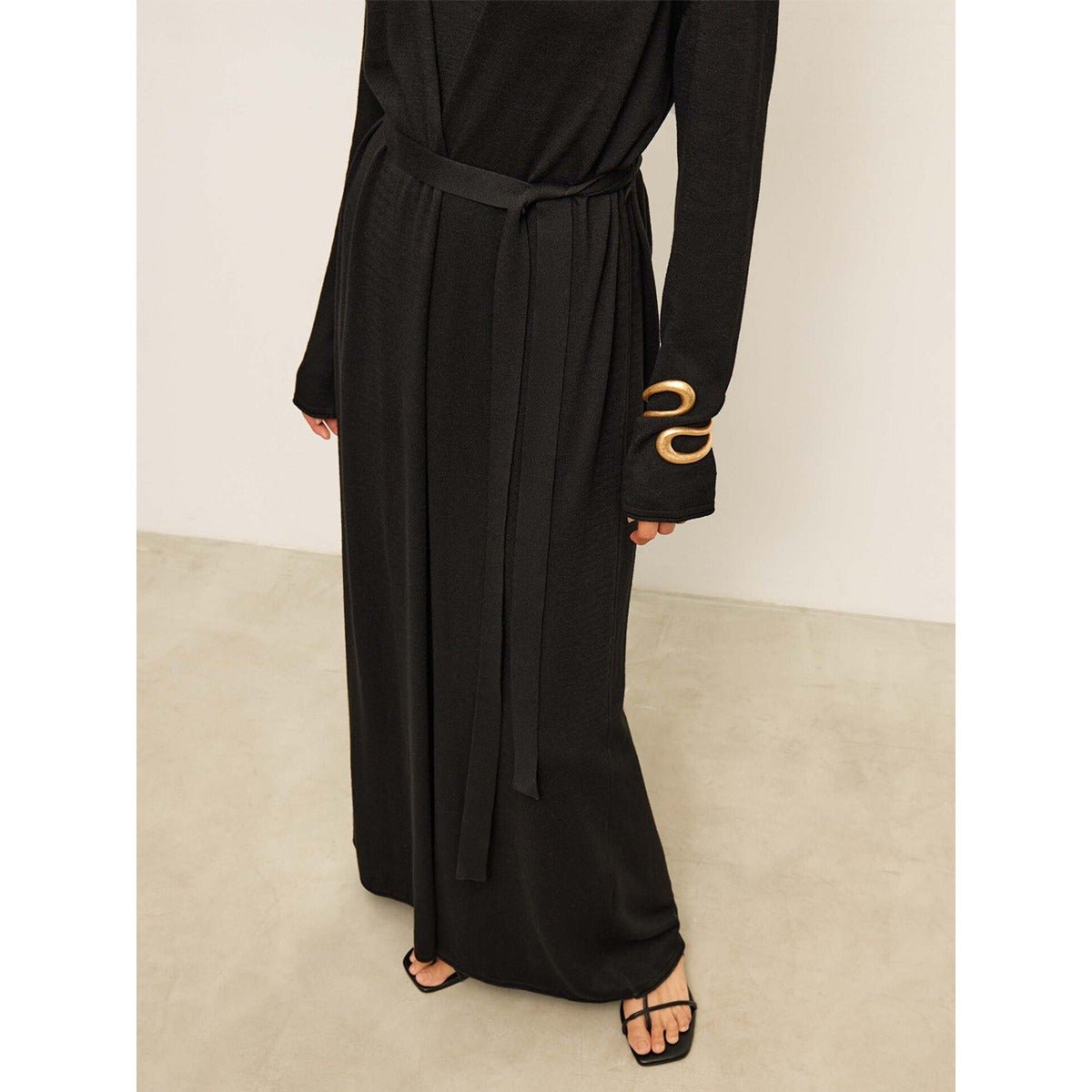 Elegant Knitted Two - Piece Set - Long Sleeve Cardigan & Suspenders Dress Women Outfit(MS108) - Mariam's Collection