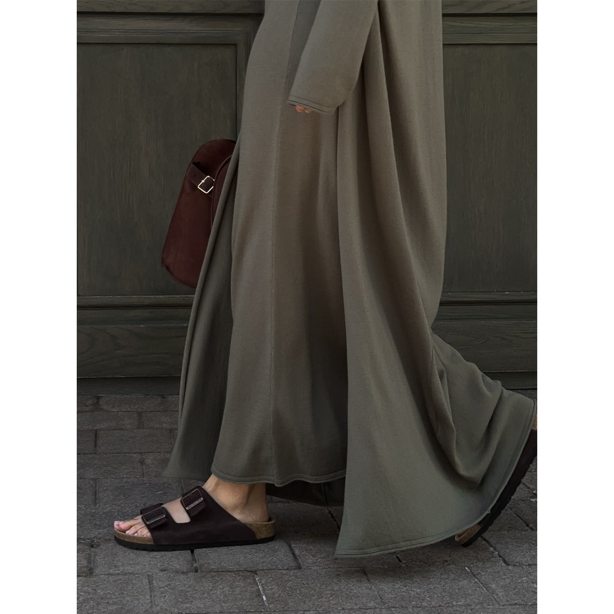 Elegant Knitted Two - Piece Set - Long Sleeve Cardigan & Suspenders Dress Women Outfit(MS108) - Mariam's Collection