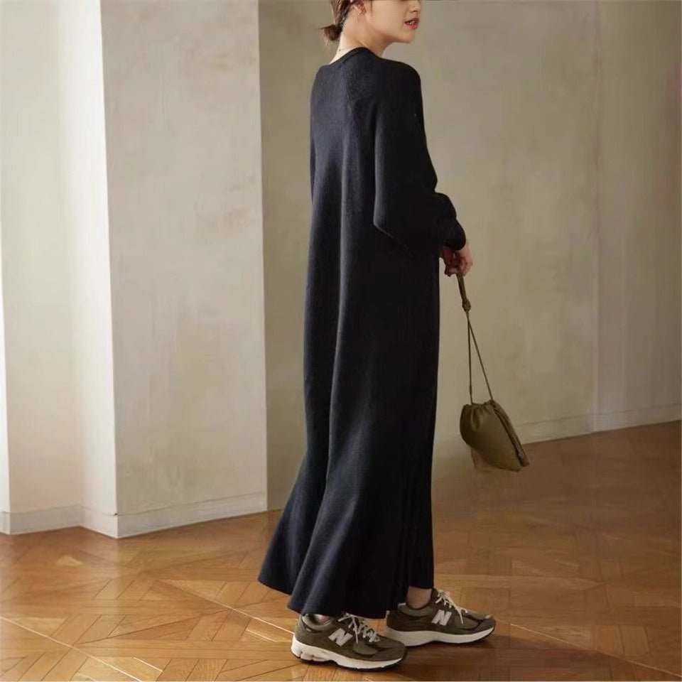 Elegant Lantern Sleeve Mermaid Maxi Dress | Loose Fit Long Sleeve Dress(MS154) - Mariam's Collection