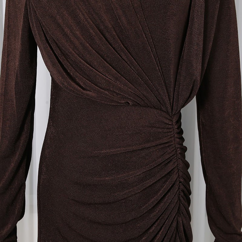 Elegant Long Sleeve Bodycon Gown(MS323) - Mariam's Collection