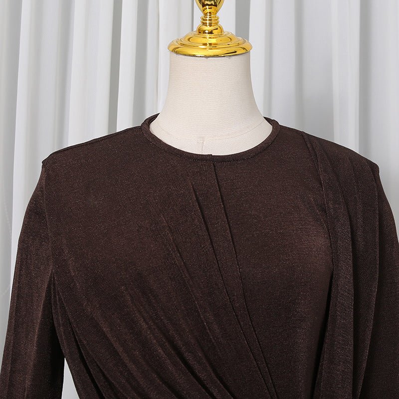 Elegant Long Sleeve Bodycon Gown(MS323) - Mariam's Collection