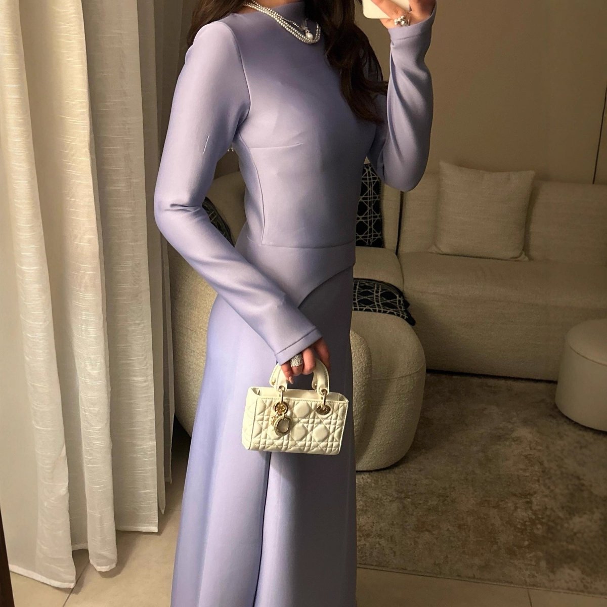 Elegant Long Sleeve Modest Gown(MS297) - Mariam's Collection