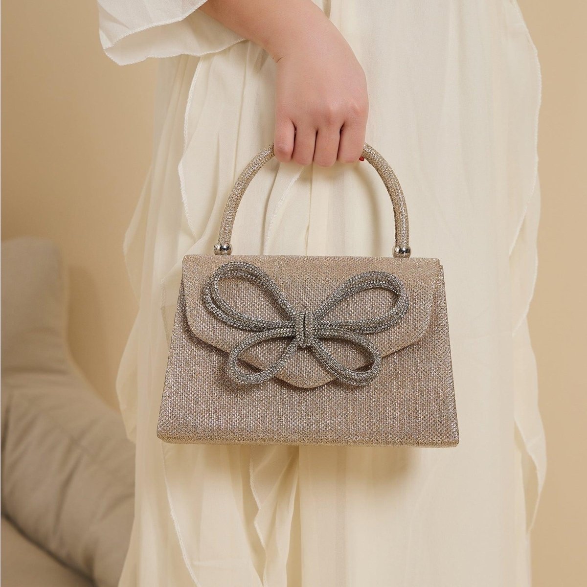 Elegant Occasion Set – Abaya, Hijab & Rhinestone Bag Bundle - Mariam's Collection