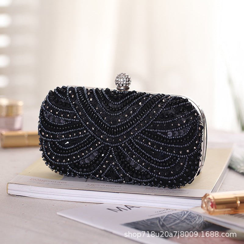 Elegant Pearl - Embellished Clutch Evening Bag for Weddings & Parties (MAC278) - Mariam's Collection