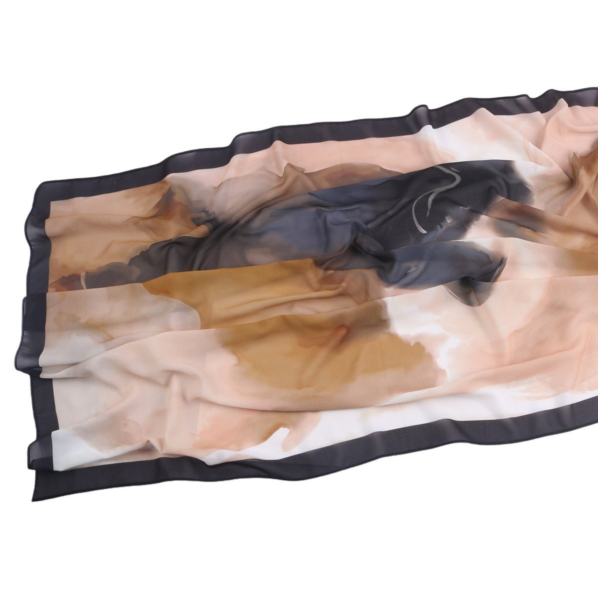 Elegant Printed Chiffon Hijab Scarf Bohemian Style Breathable Sun Protection Wrap (MH136) - Mariam's Collection