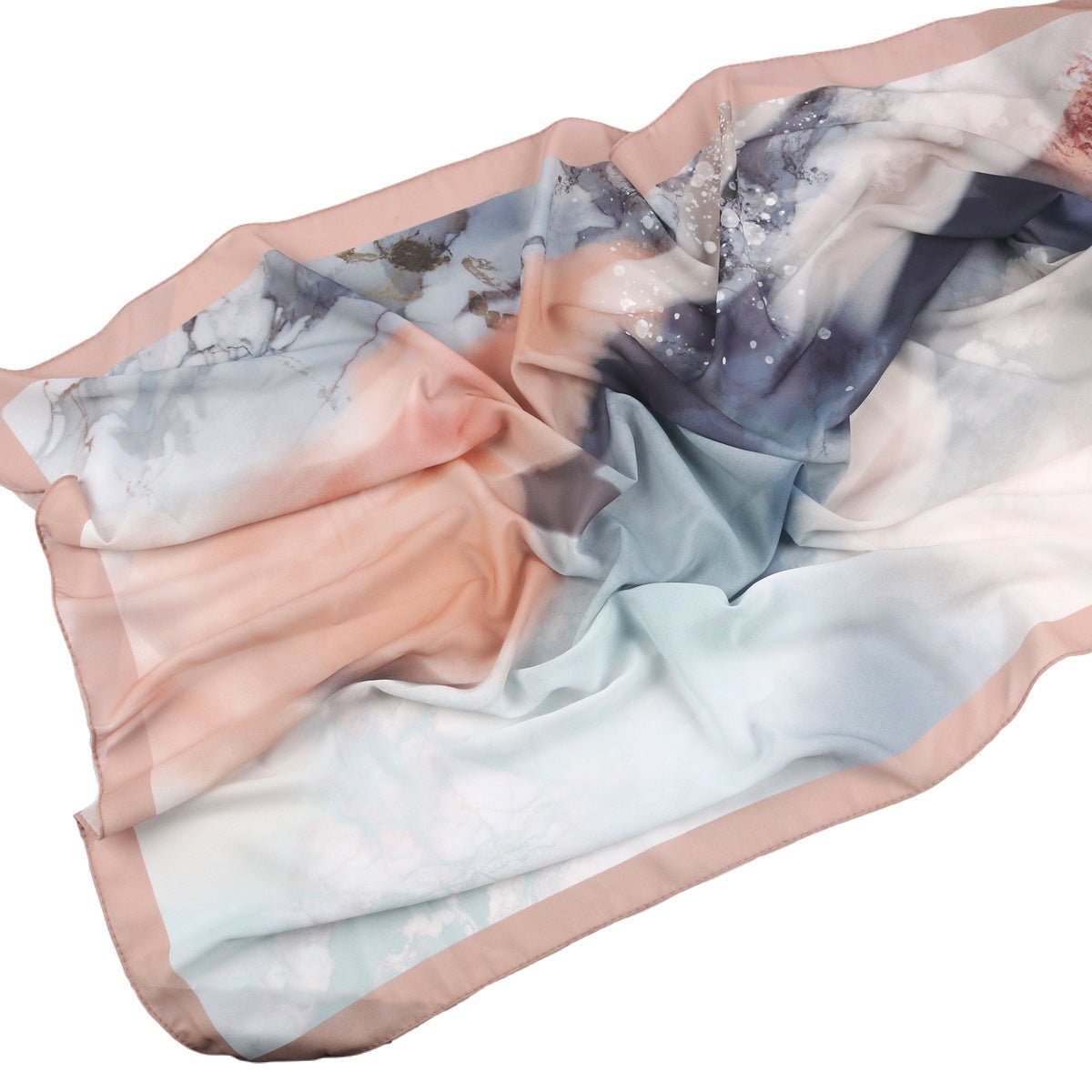 Elegant Printed Chiffon Hijab Scarf Bohemian Style Breathable Sun Protection Wrap (MH136) - Mariam's Collection