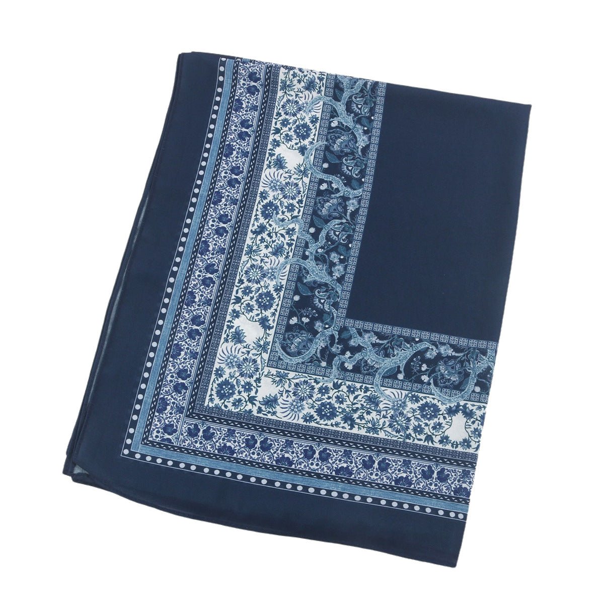 Elegant Printed Chiffon Hijab Scarf Bohemian Style Breathable Sun Protection Wrap (MH136) - Mariam's Collection