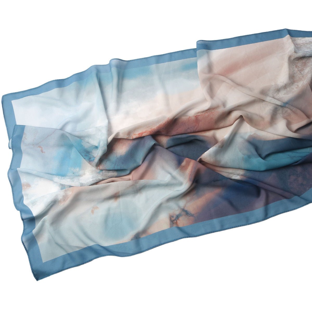 Elegant Printed Chiffon Hijab Scarf Bohemian Style Breathable Sun Protection Wrap (MH136) - Mariam's Collection