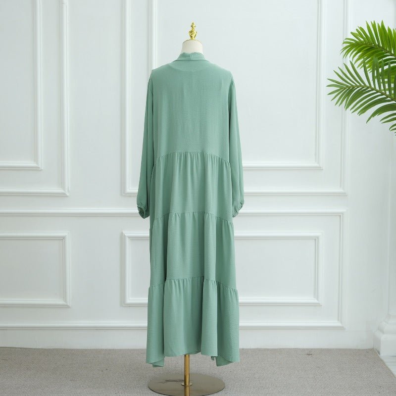 Elegant Ruffle Trim Three - Piece Set | Sleeveless Inner Top Cardigan & Belt(MOA241) - Mariam's Collection