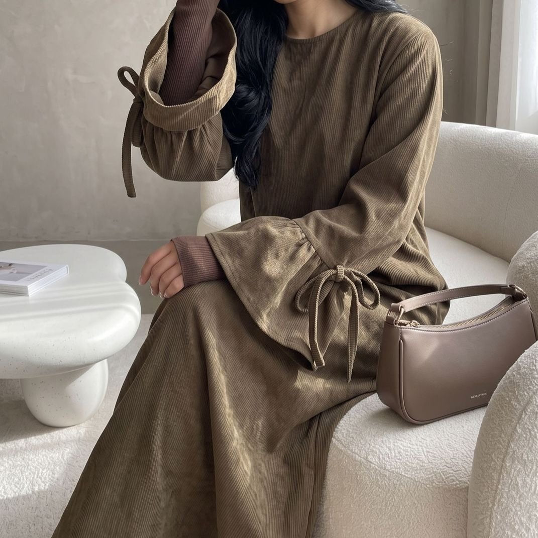 Elegant Solid Colour Maxi Dress(MA471) - Mariam's Collection